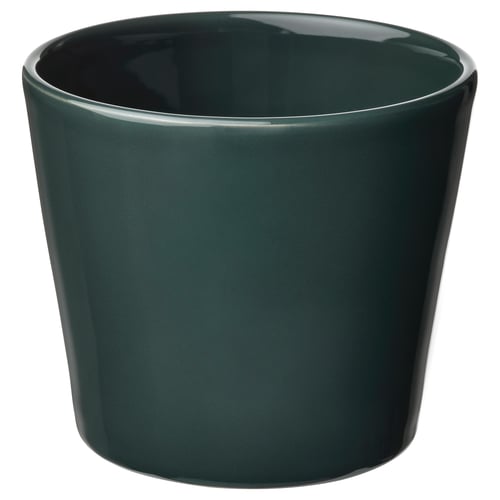 SKOGSVINBÄR Plant pot, in/outdoor blackgreen, 9 cm IKEA Spain