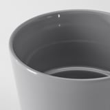 Grey planter, smooth edges.