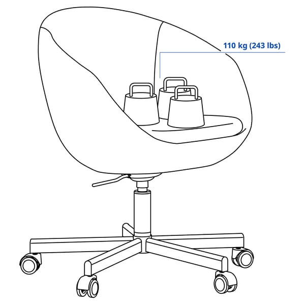 Illustration with measurements for the product: SKRUVSTA.