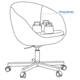 Illustration with measurements for the product: SKRUVSTA.