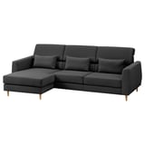 A grey SLATORP sectional sofa with a chaise lounge. It has a high back, comfortable cushions, and a modern design.