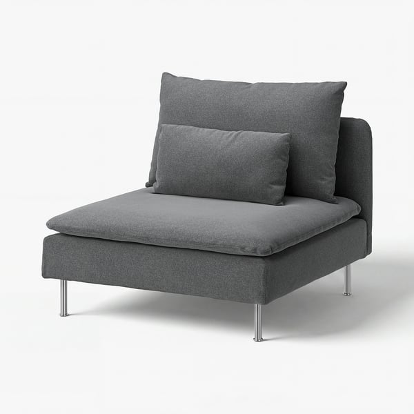 SÖDERHAMN 1-seat section, Johanneshov dark grey