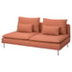 SÖDERHAMN sectional sofa, terracotta, sleek & modern, 3-seat with cushions.