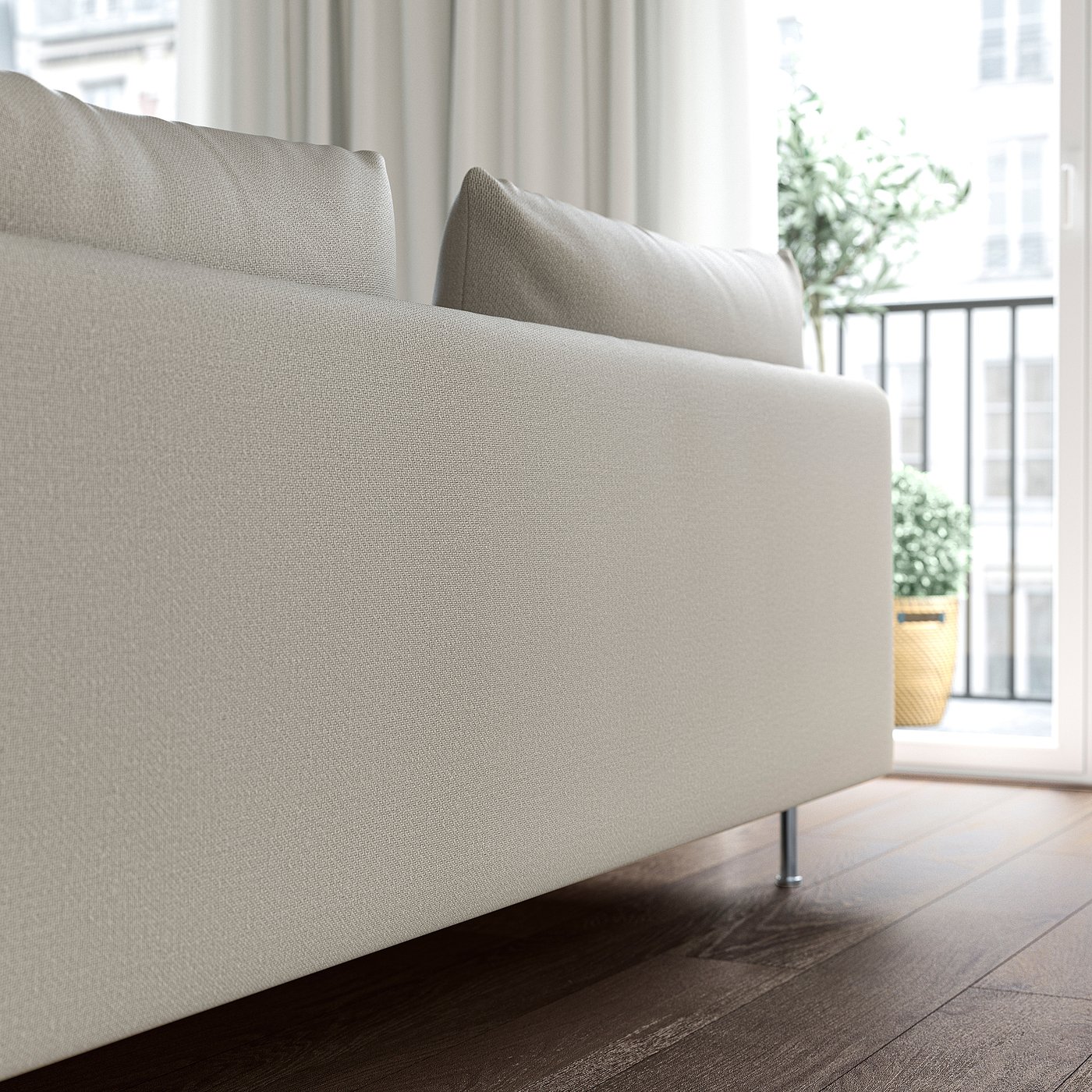 SÖDERHAMN 3-seat sofa, Fridtuna light beige - IKEA Spain