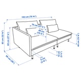 Illustration with measurements for the product: SÖDERHAMN.