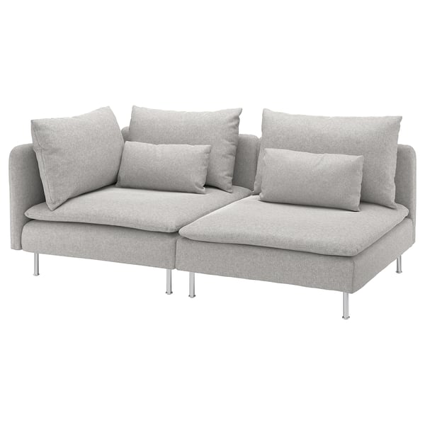 SÖDERHAMN sectional sofa, gray, modern, spacious, deep cushions.