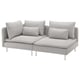 SÖDERHAMN sectional sofa, gray, modern, spacious, deep cushions.