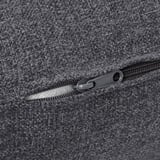 Close-up of zipper on SÖDERHAMN fabric, showing quality texture and durable pull.
