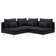 SÖDERHAMN sectional sofa, dark gray, modern design, l-shape, metal legs.