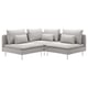 This image shows a SÖDERHAMN light grey corner sofa with sleek, modern design and plush cushions for comfort.