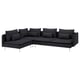 Dark gray SÖDERHAMN sectional sofa with plush cushions, sleek metal legs, and modern design.