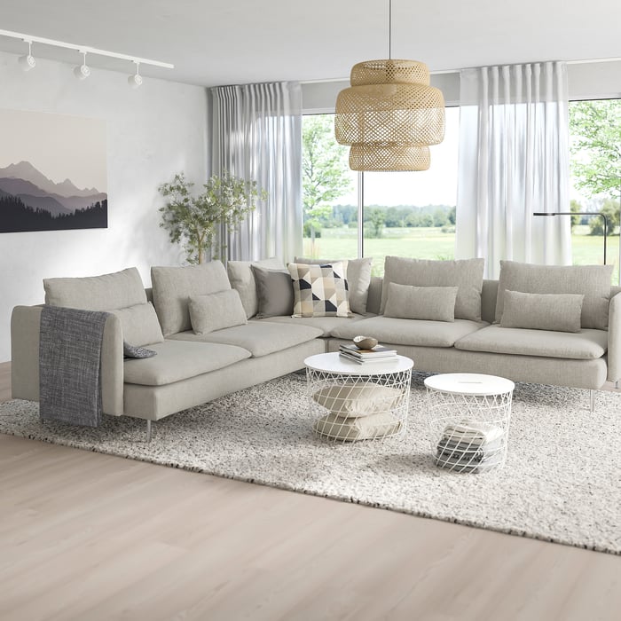 SÖDERHAMN corner sofa, 6seat, Viarp beige/brown IKEA Spain