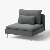 SÖDERHAMN Cover for 1-seat section, Johanneshov dark grey