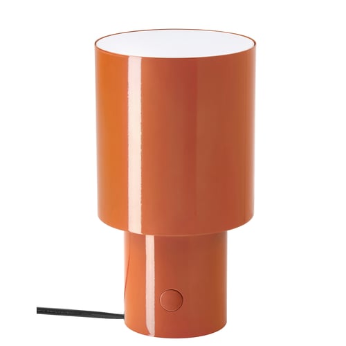 SPETSBOJ Table lamp, dimmable/orange, 22 cm