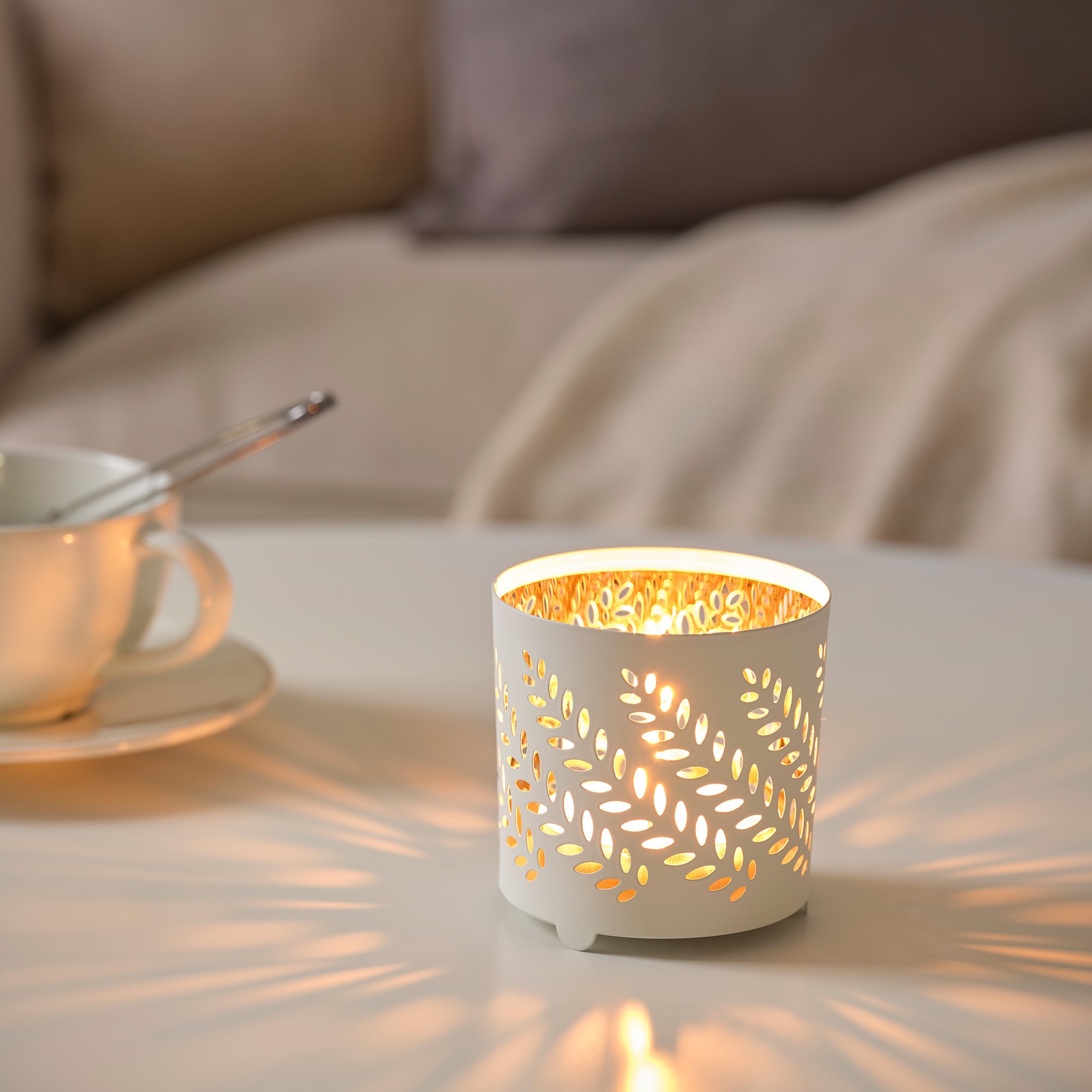 STABBIG Tealight holder white/silvercolour IKEA