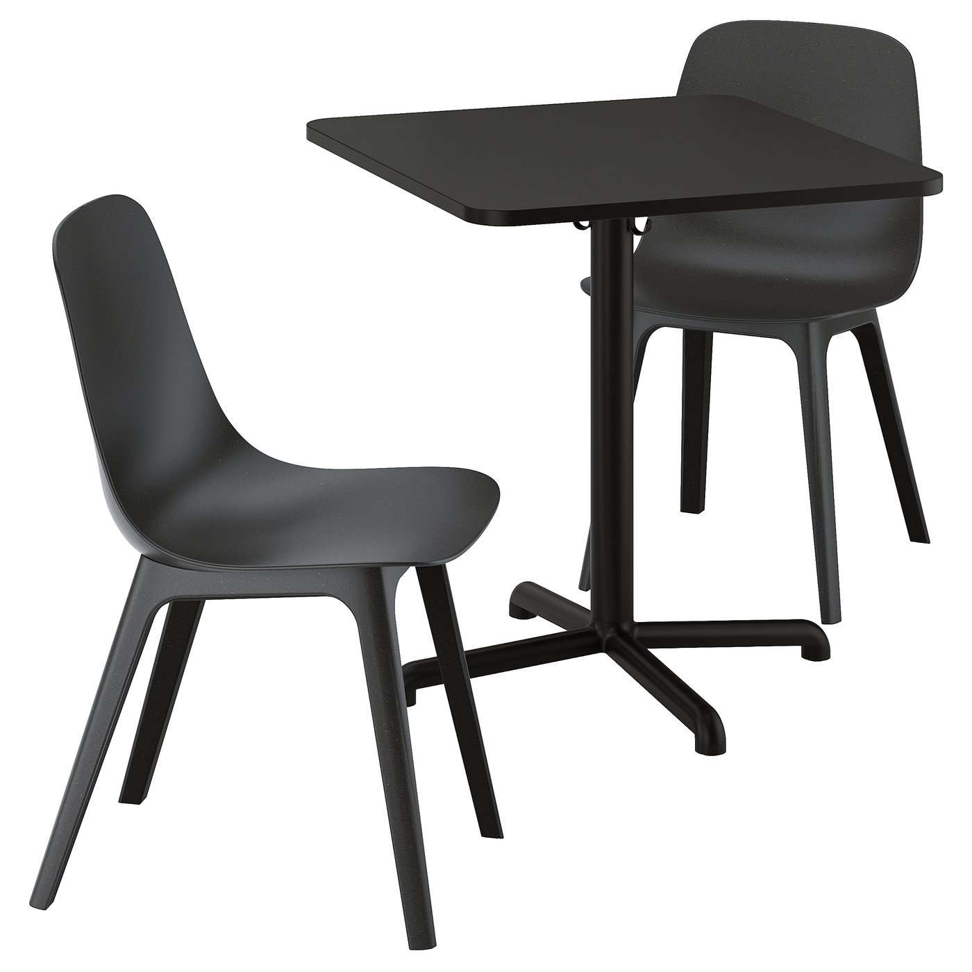 STENSELE / ODGER table and 2 chairs, anthracite anthracite