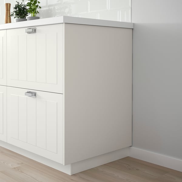 STENSUND cover panel, white, fits in corner, matches STENSUND series, lacquered finish, wipes clean