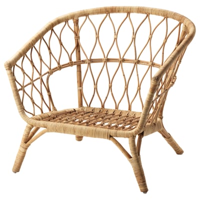 STOCKHOLM 2017 natural rattan chair with open, airy design. Handmade with intricate weaving. Item number: 503. 199. 75.