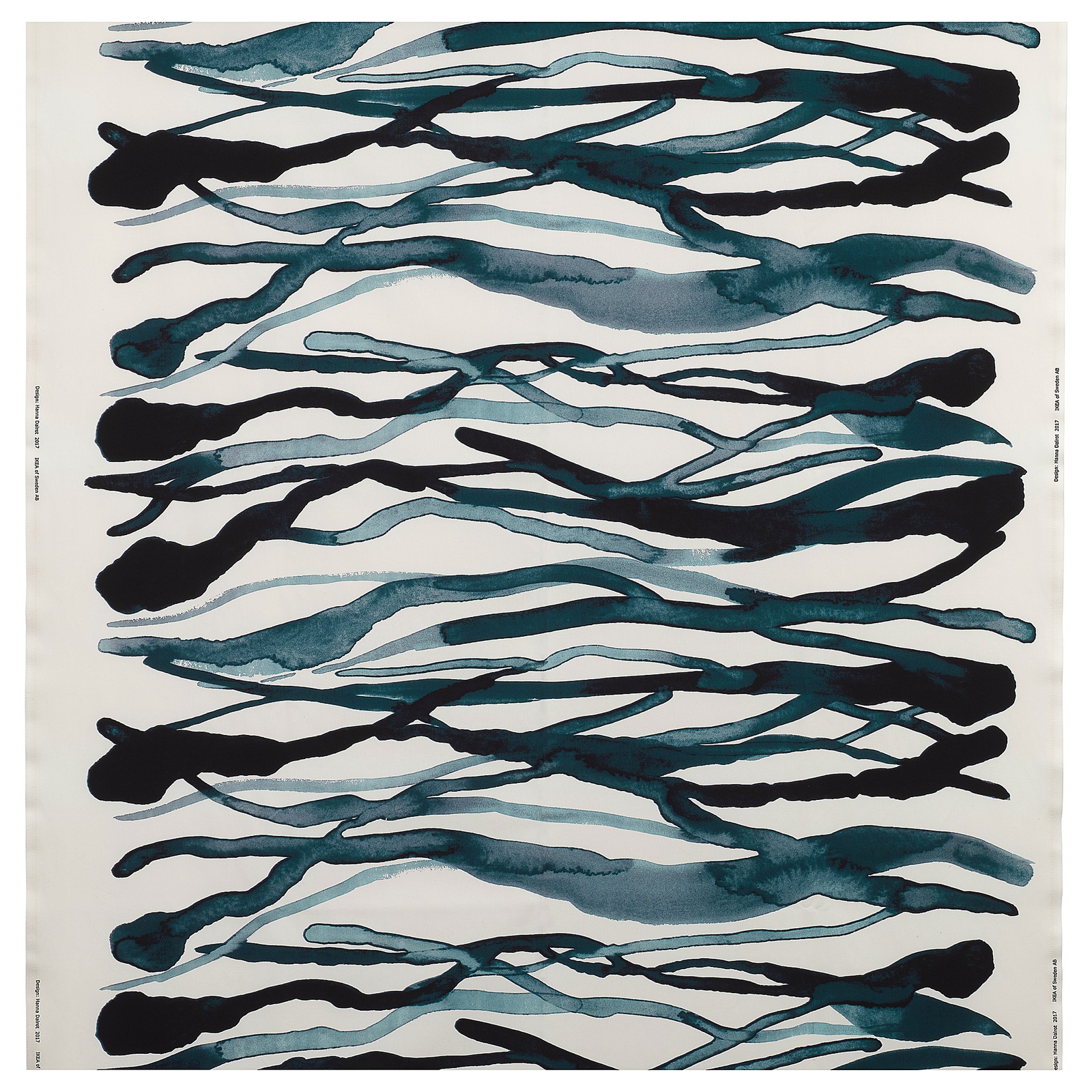 STOCKHOLM 2017 Fabric, wave shaped/blue, 150 cm IKEA