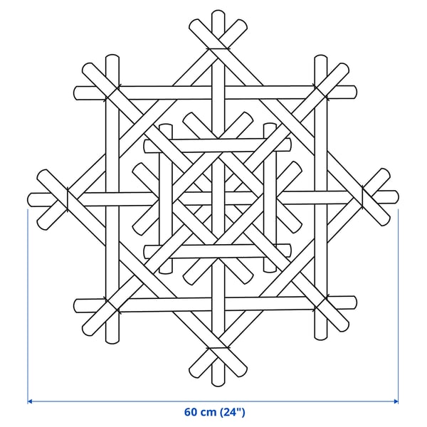 Illustration with measurements for the product: STRÅLA.