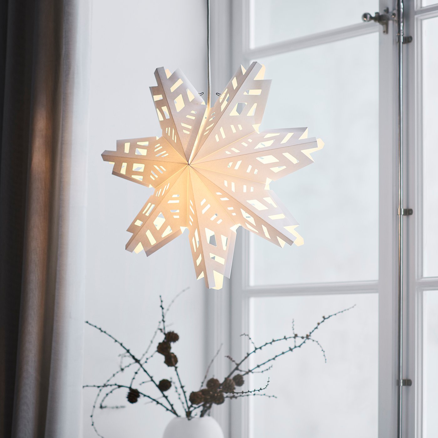 STRÅLA lamp shade, snowflake, 48 cm - IKEA Spain