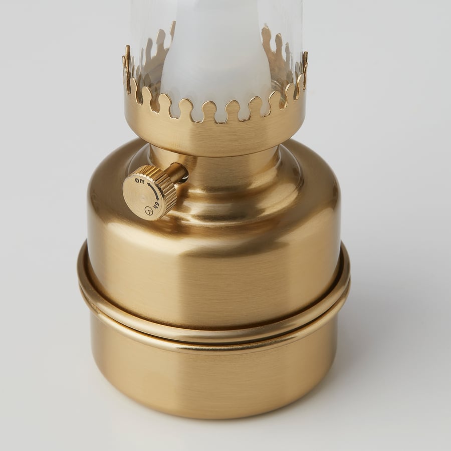 STRÅLA LED table lamp, batteryoperated/brasscolour IKEA