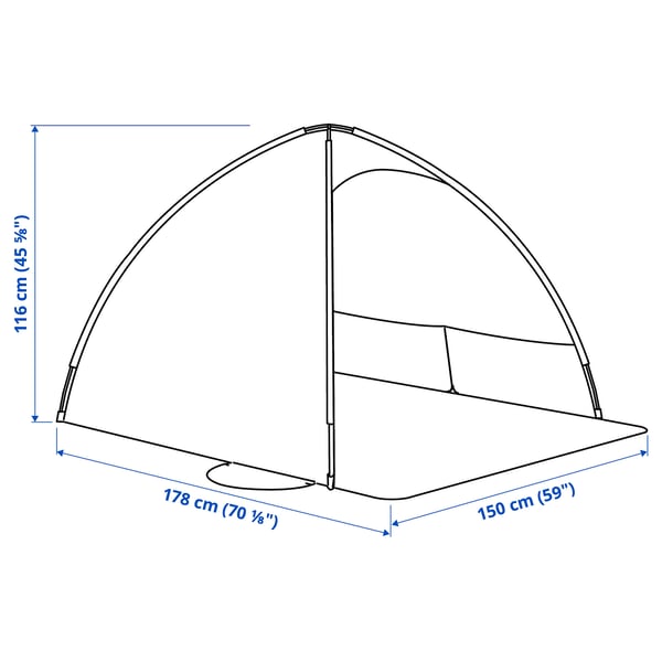 Illustration with measurements for the product: STRANDÖN.