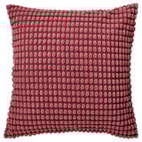 SVARTPOPPEL cushion, light red, square, textured, recycled polyester.