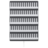 SYMFONISK picture frame wifi speaker cover, black and white striped pattern, rectangular shape.