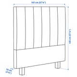 Illustration with measurements for the product: TJÅLLE.