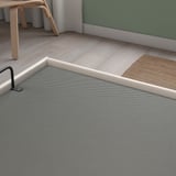 Close-up of TJÅLLE bed frames sturdy, textured fabric base, showing quality and craftsmanship, perfect for modern, organized bedrooms.