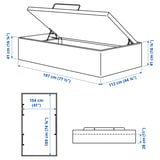 TJÅLLE Upholstered ottoman bed, Bomstad white, 105x190 cm