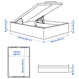 TJÅLLE Upholstered ottoman bed, Bomstad white, 160x200 cm