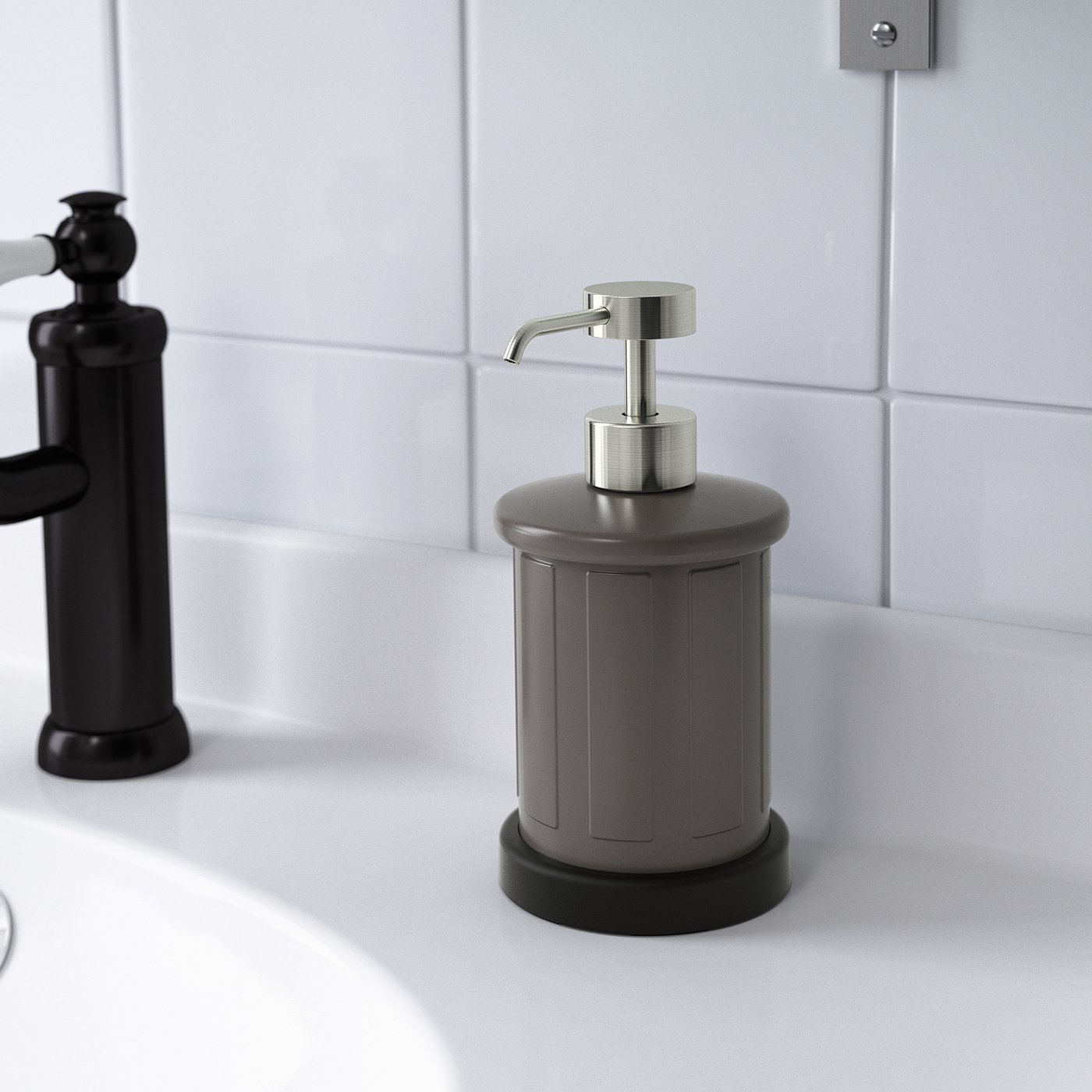 TOFTAN Soap dispenser grey IKEA