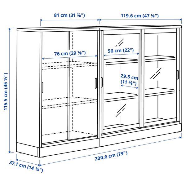 Illustration with measurements for the product: TONSTAD.