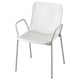 TORPARÖ chair - white, steel, perforated seat.