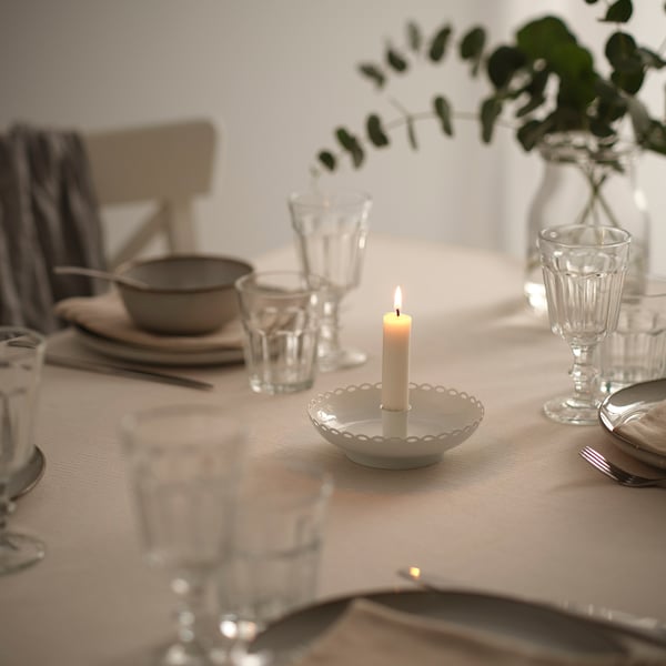 TURTURDUVA Candlestick, off-white, 4 cm