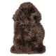 ULLERSLEV sheepskin rug, brown, fluffy, rectangular, cozy, natural texture.