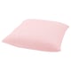 A light pink ULLVIDE pillowcase, square-shaped, made of cotton and lyocell, featuring a smooth, simple design.