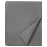 A gray ULLVIDE sheet, neatly folded, with a smooth texture and finely stitched edges for durability.
