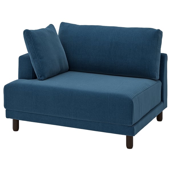 UPPÅKRA 1.5-seat module, with armrest left/Samsala dark blue