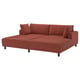 UPPÅKRA 3-seat modular sofa, with chaise longues/Samsala brown-red