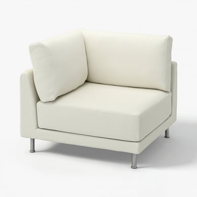 An UPPÅKRA cream-colored sofa corner module with a modern, inviting design and clean lines.
