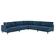 UPPÅKRA Modular corner sofa, 6 seat, with open end, right/Samsala dark blue