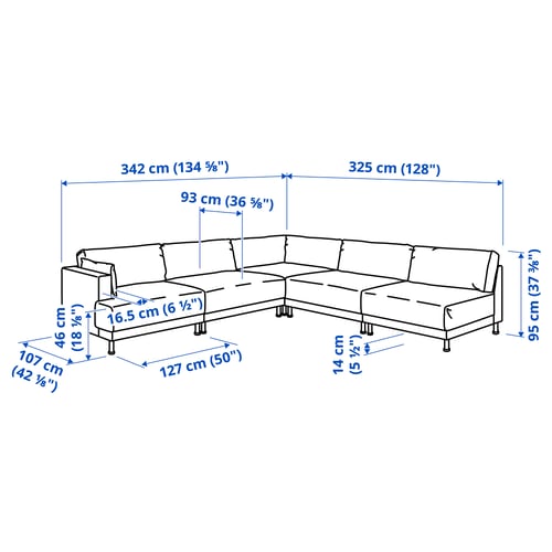 Illustration with measurements for the product: UPPÅKRA.