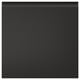 Black kitchen cabinet with modern, sleek design and integrated handles.