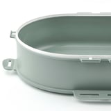 Stackable plastic container with rubber seal, designed for lunch boxes.