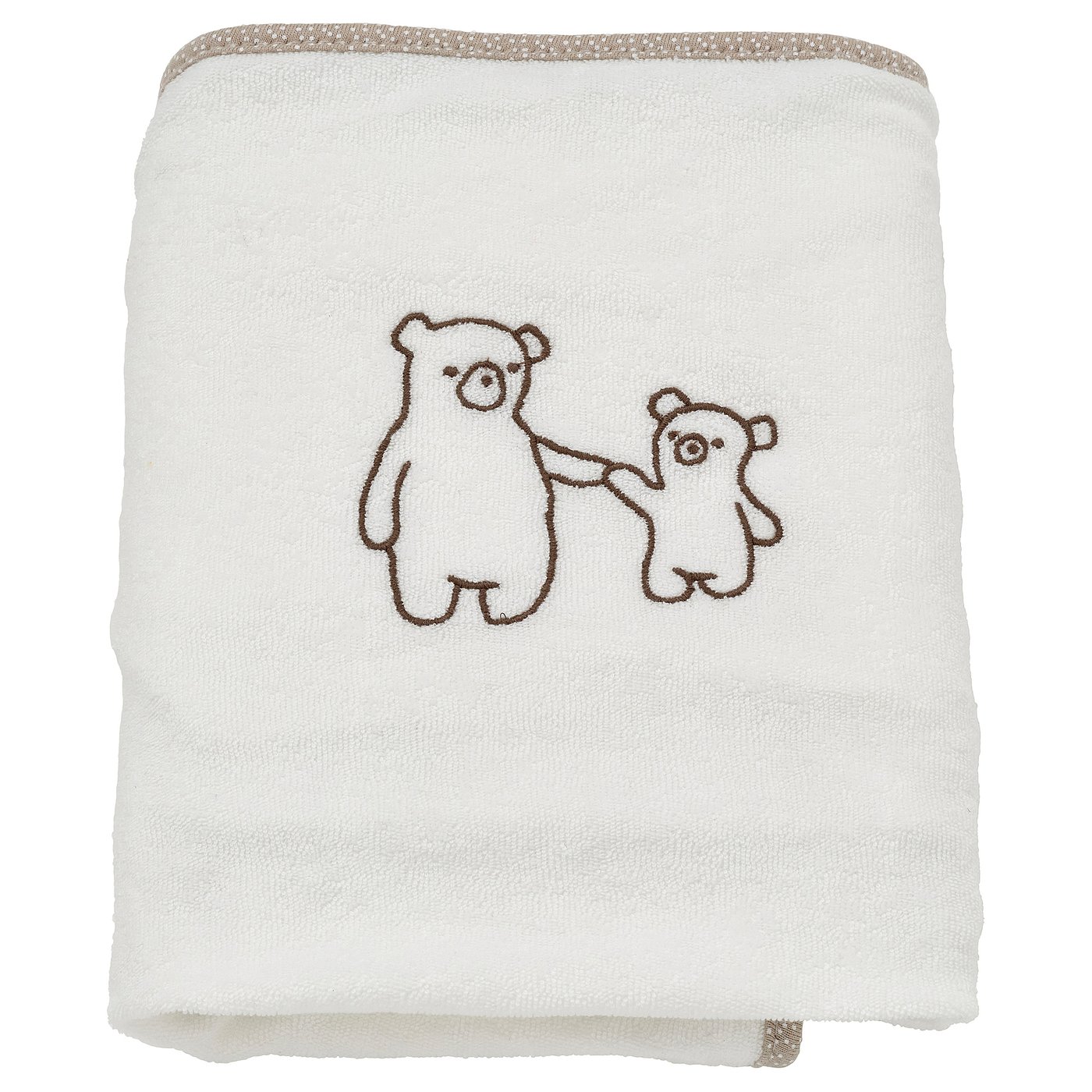 VÄDRA Cover for babycare mat, white/terry, 48x74 cm