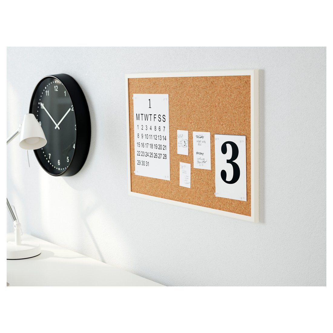 VÄGGIS Memo board with pins, white, 58x39 cm IKEA