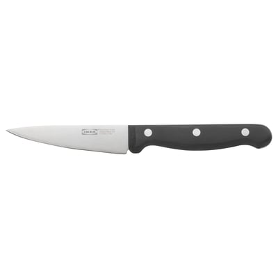 Ikea VARDAGEN knife, black, stainless, small, ergonomic.